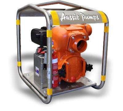 Aussie 4" trash pump with Yanmar diesel engine in Mine Boss configuration